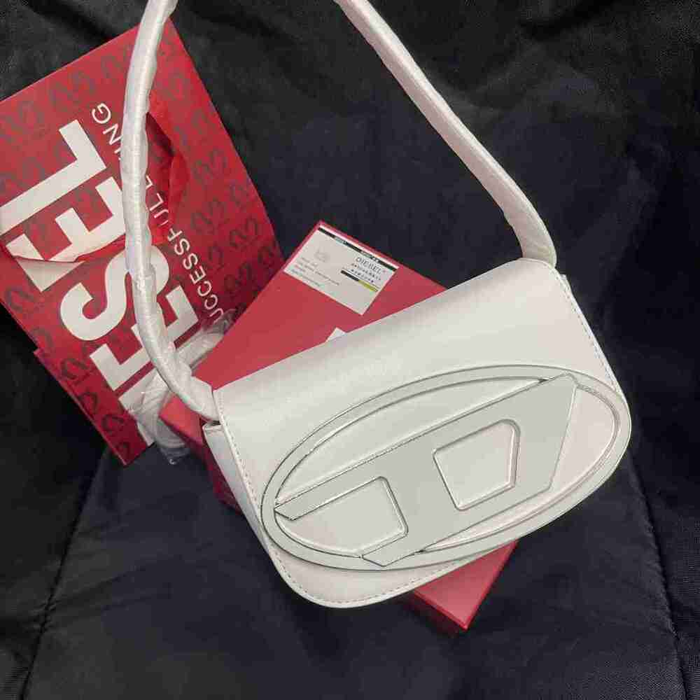 Diesel 1DR White Shoulder Bag